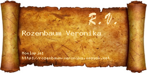 Rozenbaum Veronika névjegykártya